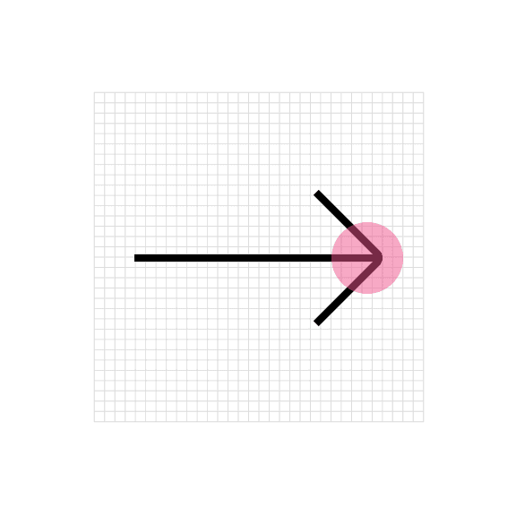 rounded tips on arrows