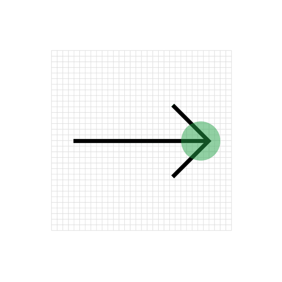square tips on arrows